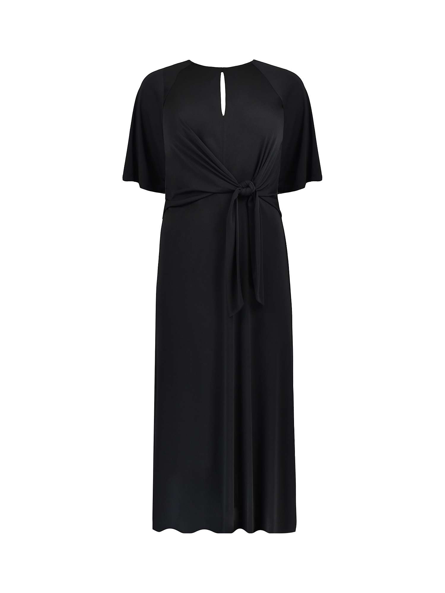 Buy Live Unlimited Curve SideTie Jersey Midi Dress, Black Online at johnlewis.com