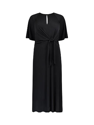 Live Unlimited Curve SideTie Jersey Midi Dress, Black