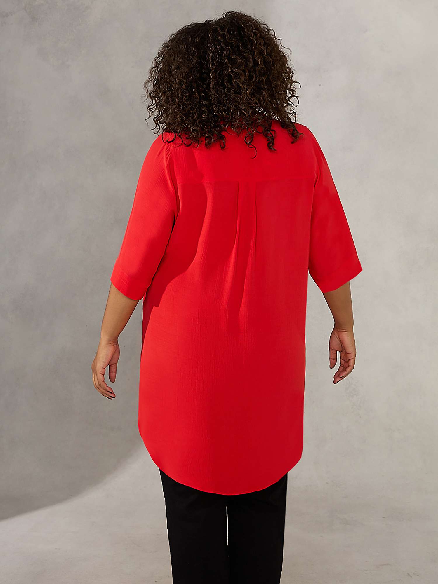 Buy Live Unlimited Curve Highlow Blouse, Red Online at johnlewis.com