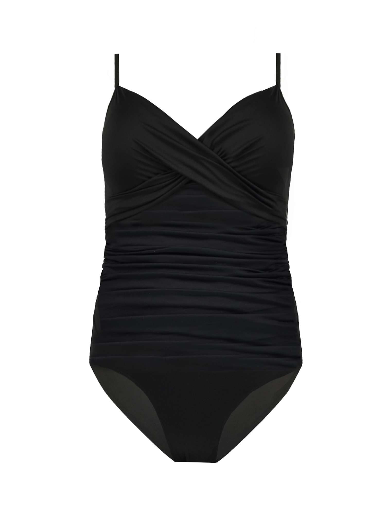 Live Unlimited Curve Cross Front Swimsuit, Black at John Lewis & Partners