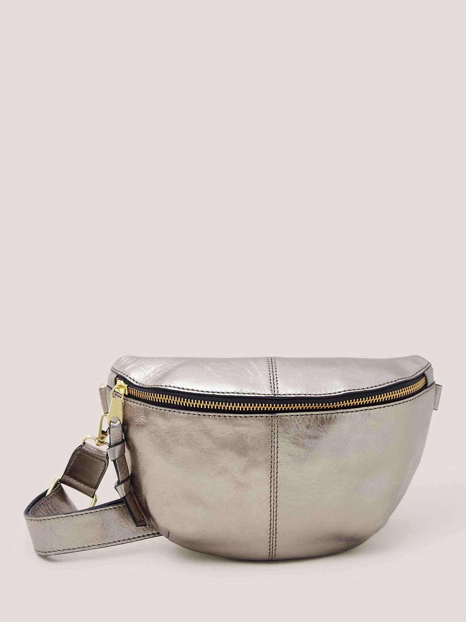 Buy White Stuff Leather Sling Bag, Gold Online at johnlewis.com