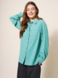 White Stuff Ella Relaxed Fit Shirt, Mid Teal