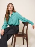 White Stuff Ella Relaxed Fit Shirt, Mid Teal