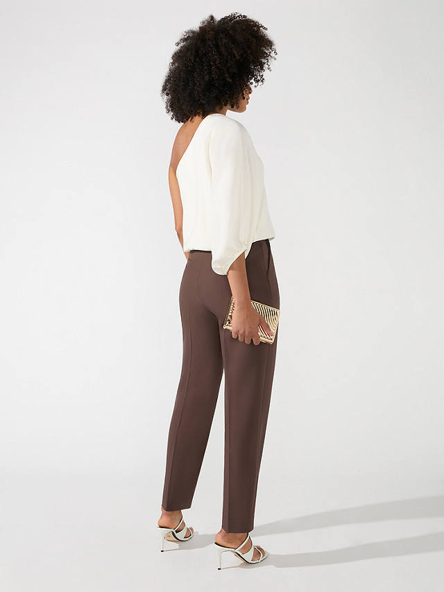 Ro&Zo Tailored Side Zip Trousers, Brown
