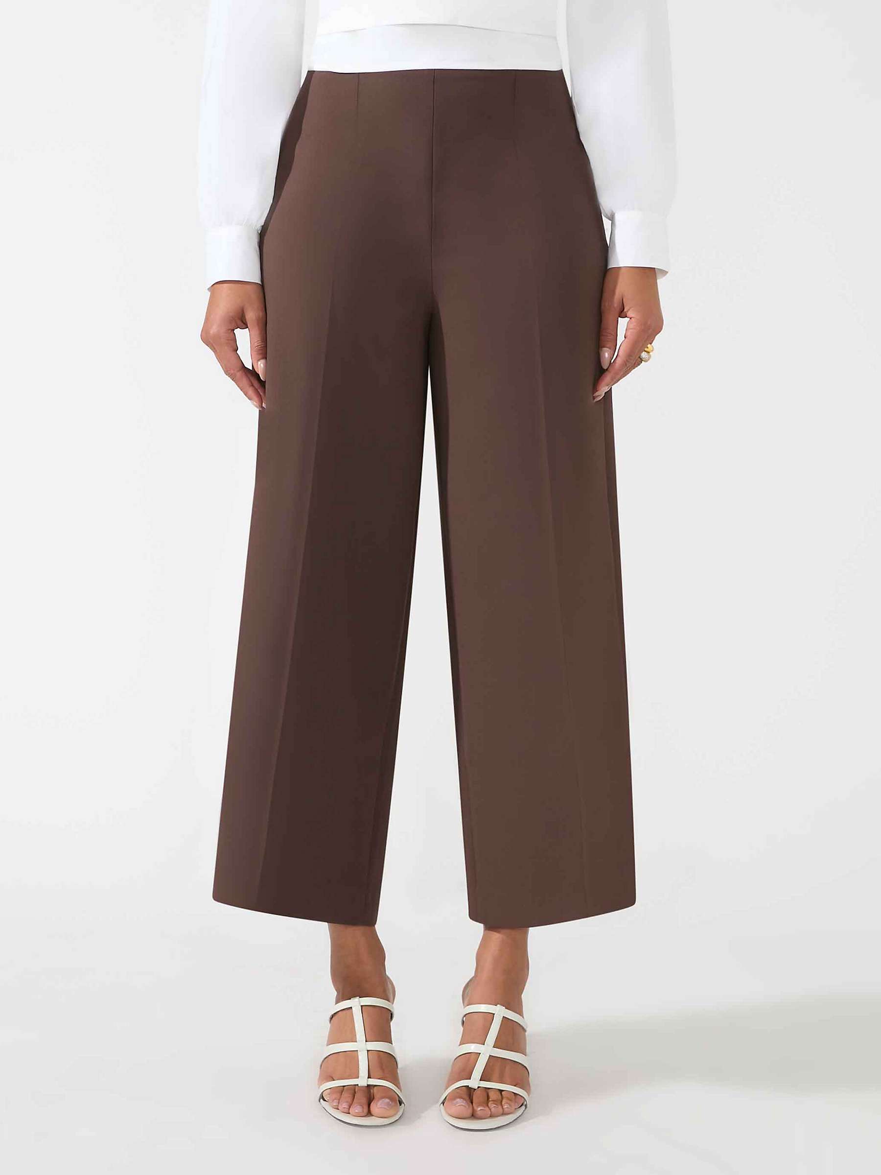 Buy Ro&Zo Tailored Culotte Trousers, Brown Online at johnlewis.com