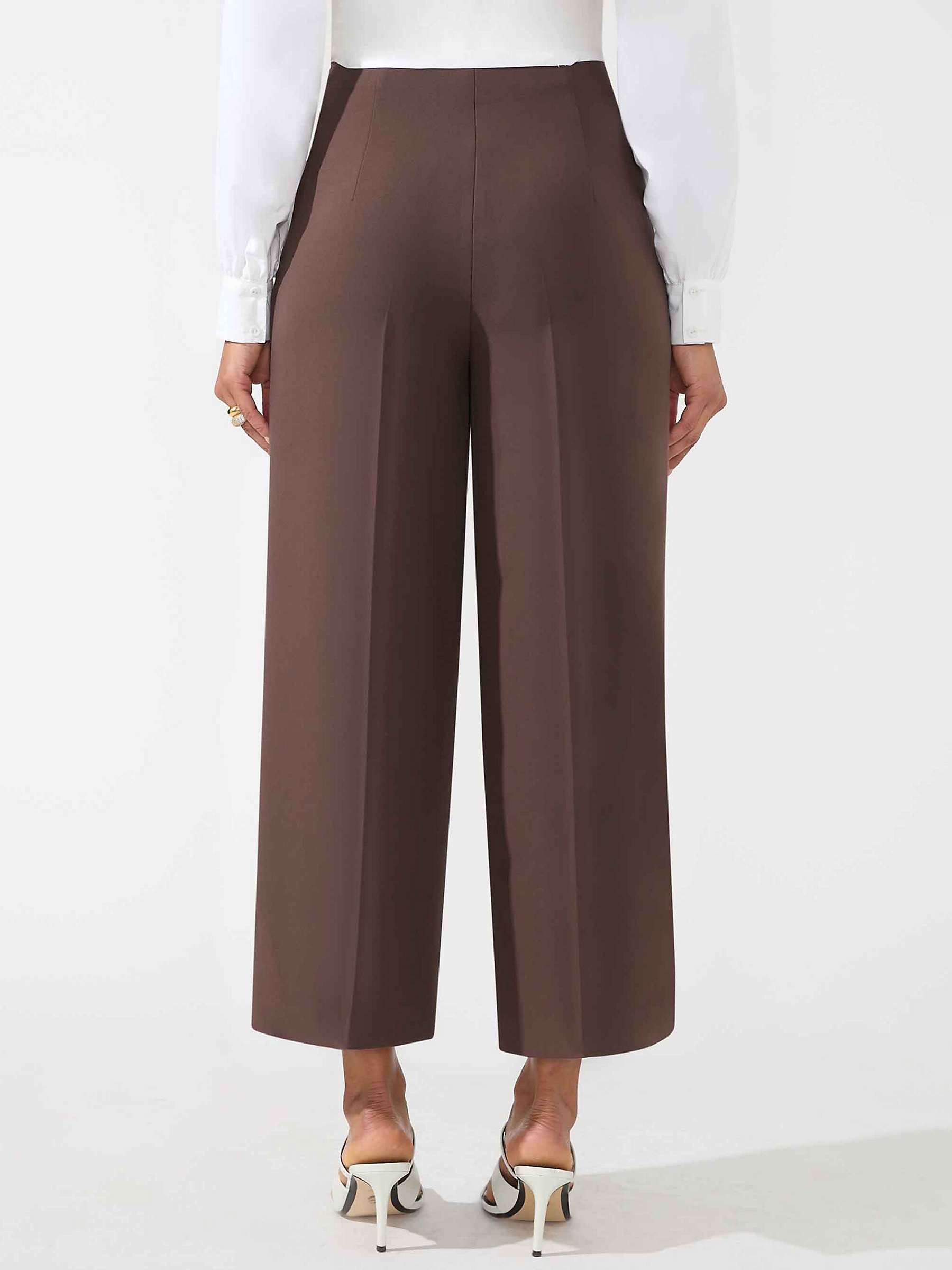 Buy Ro&Zo Tailored Culotte Trousers, Brown Online at johnlewis.com