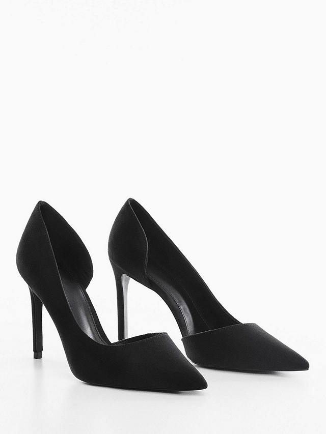 Mango Audrey Pointed Toe Court Shoes, Black
