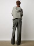 Gerard Darel Plain V-Neck Cashmere Hoodie, Grey