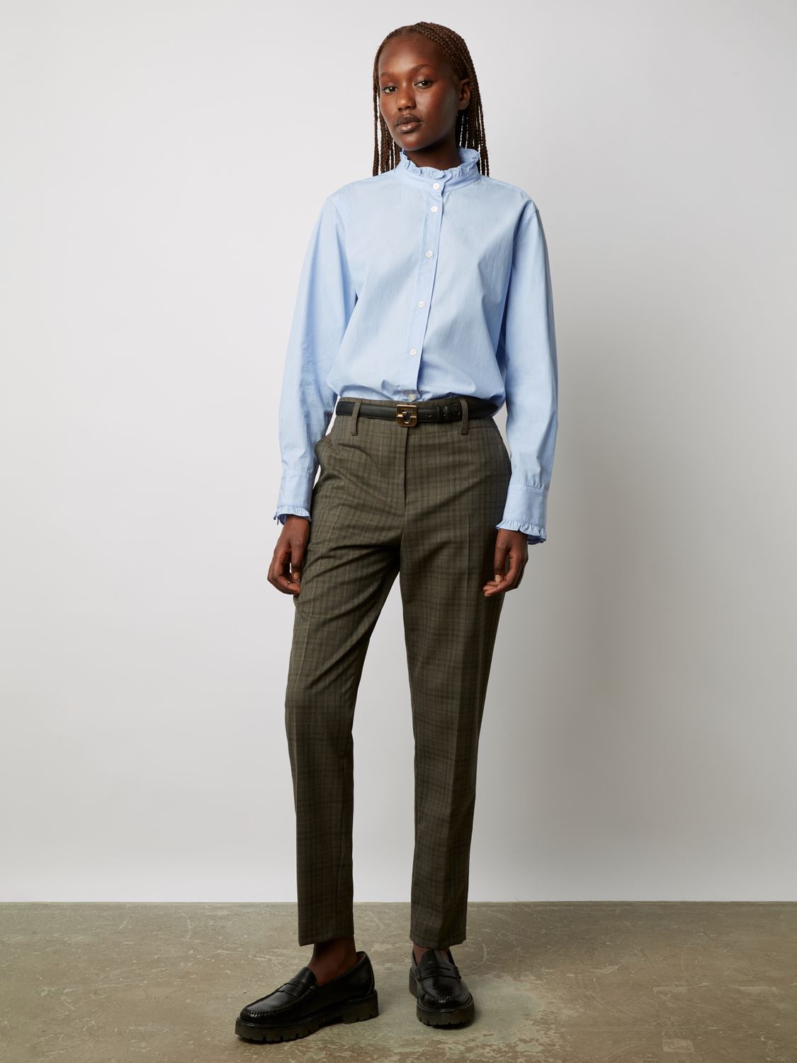 Buy Gerard Darel Edelweiss Check Trousers, Brown Online at johnlewis.com