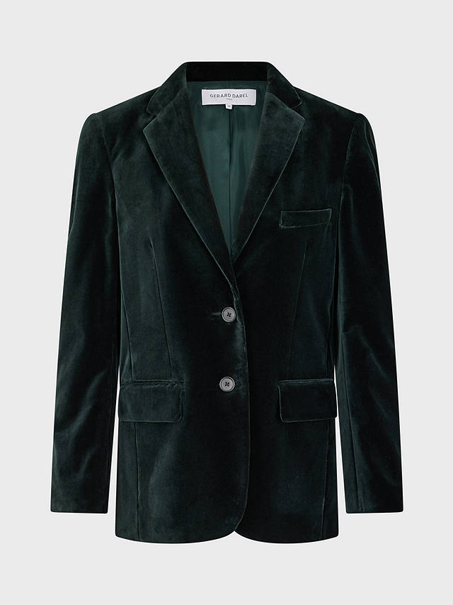 Gerard Darel Noriane Velvet Jacket, Dark Green at John Lewis & Partners