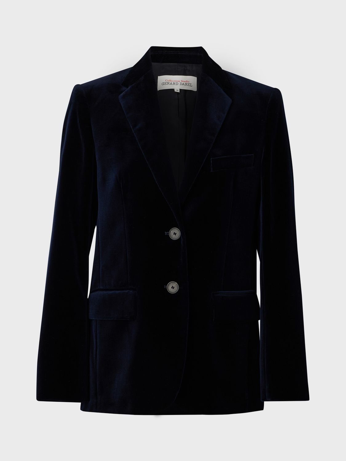 Gerard Darel Noriane Velvet Jacket, Navy at John Lewis & Partners