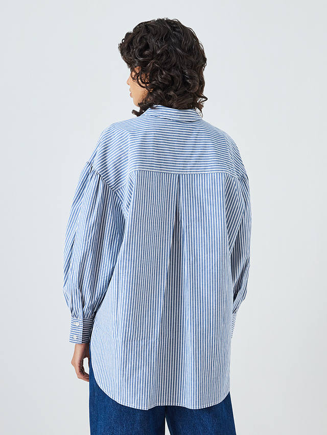 AND/OR Briar Long Sleeved Stripe Shirt, Blue