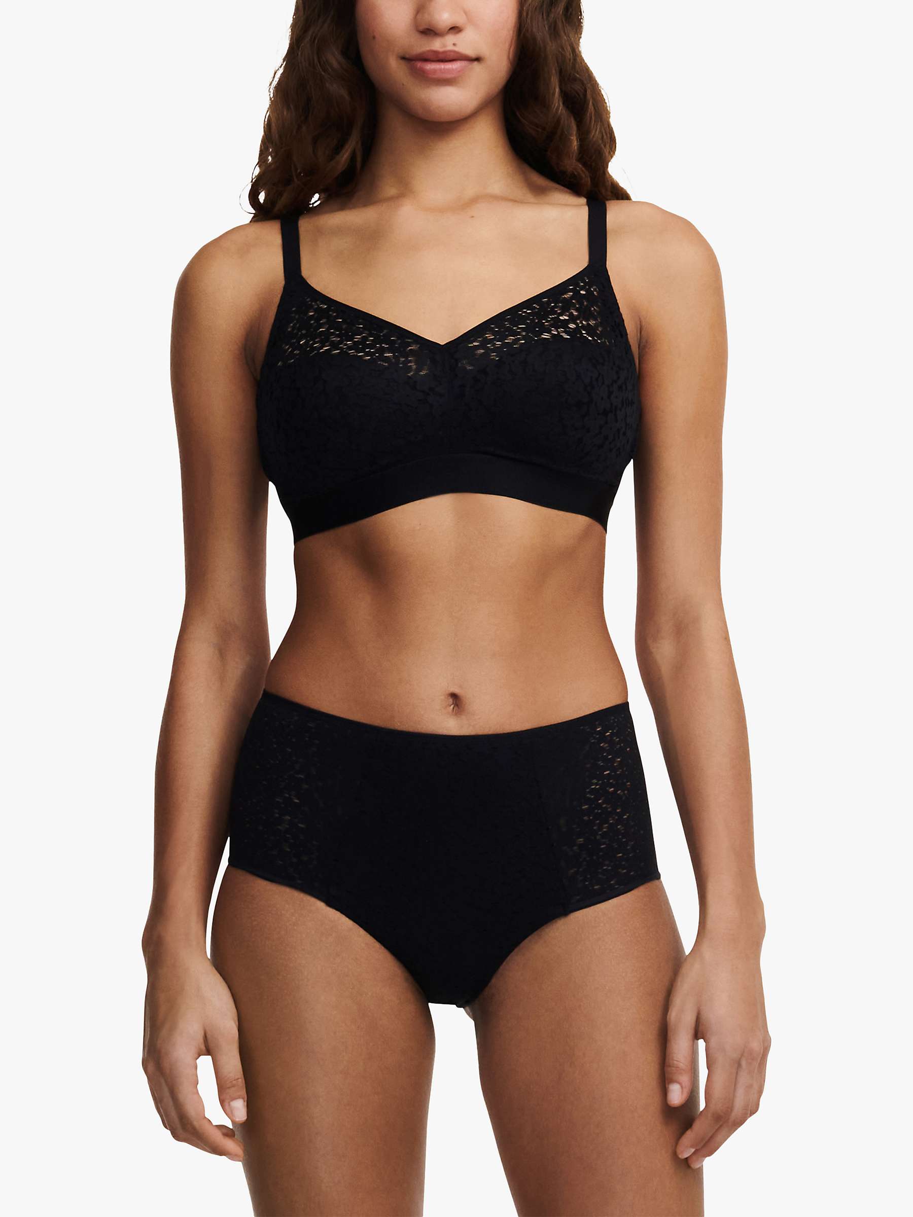 Chantelle Norah Comfort Non-Wired Support Bra, Black at John Lewis &  Partners