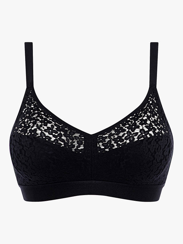 Chantelle Norah Comfort Non-Wired Support Bra, Black at John Lewis ...