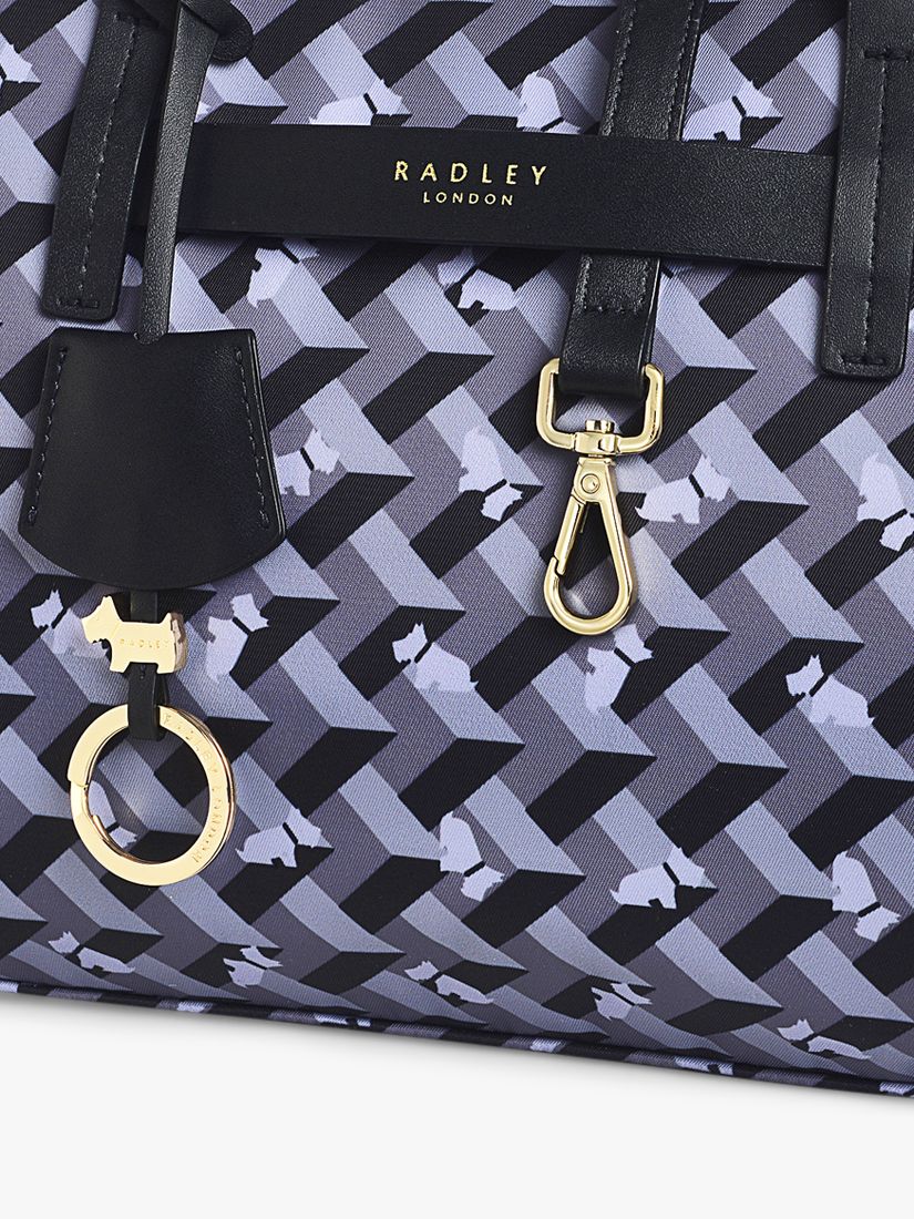 Buy Radley Finsbury Park Geo Dog Print Medium Ziptop Multiway Bag, Thunder Online at johnlewis.com