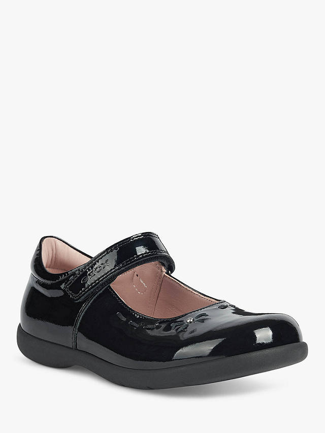 Geox Kids' Naimara Mary Jane School Shoes, Black, Black at John Lewis ...