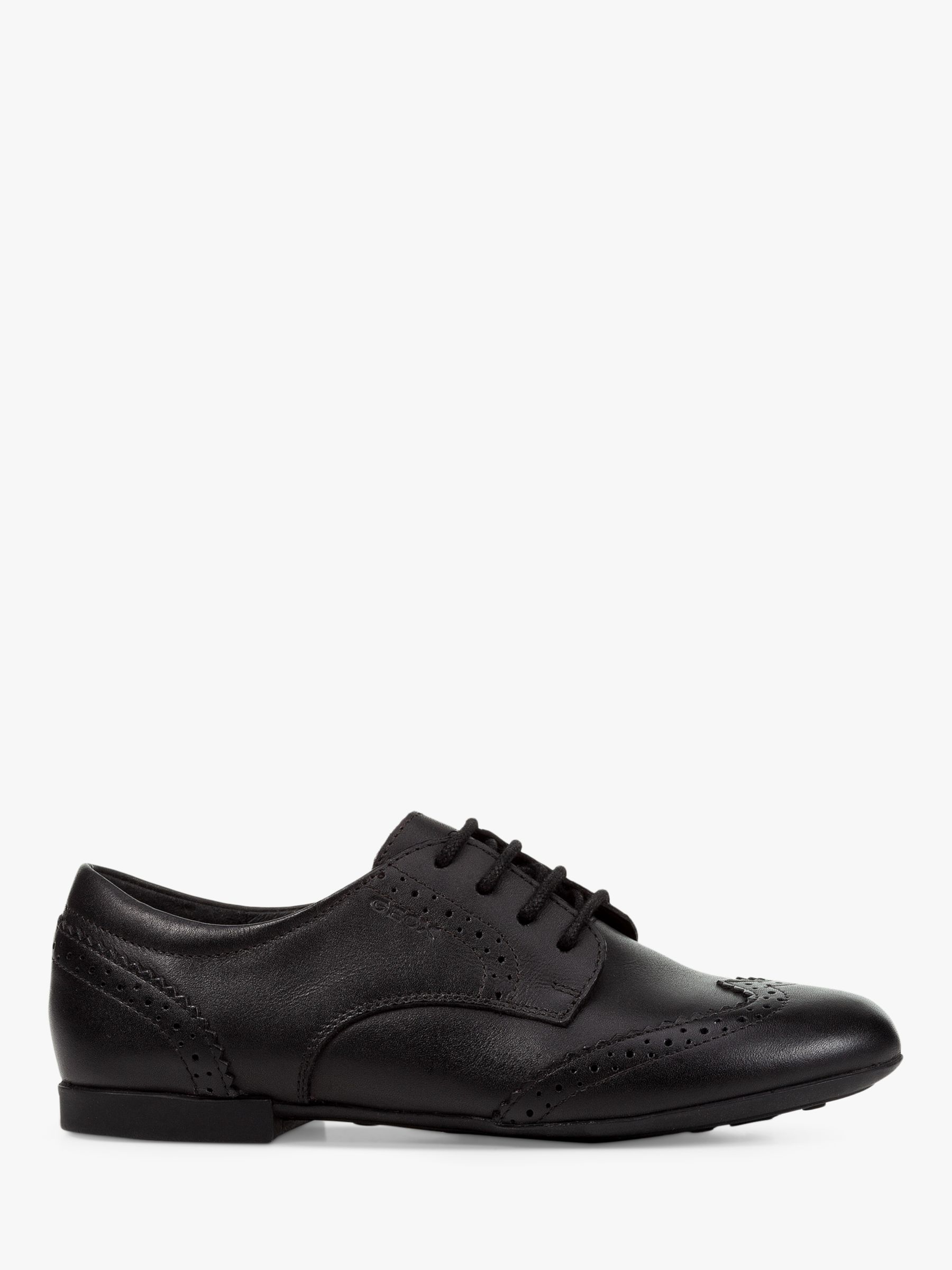 Geox Kids J Plie Brogue Shoes Black Black at John Lewis Partners