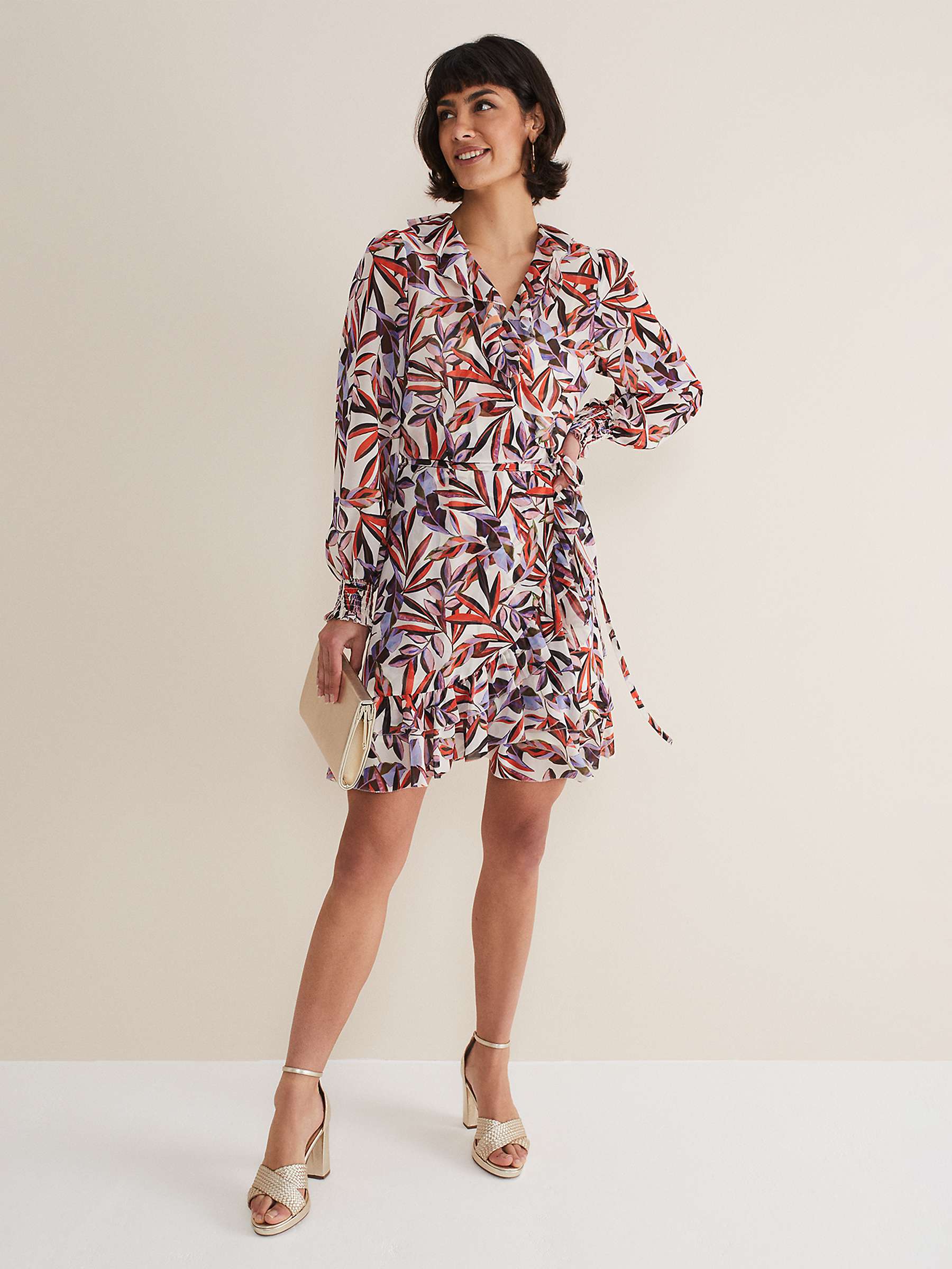 Buy Phase Eight Melinda Botanical Mini Dress, Ivory/Multi Online at johnlewis.com