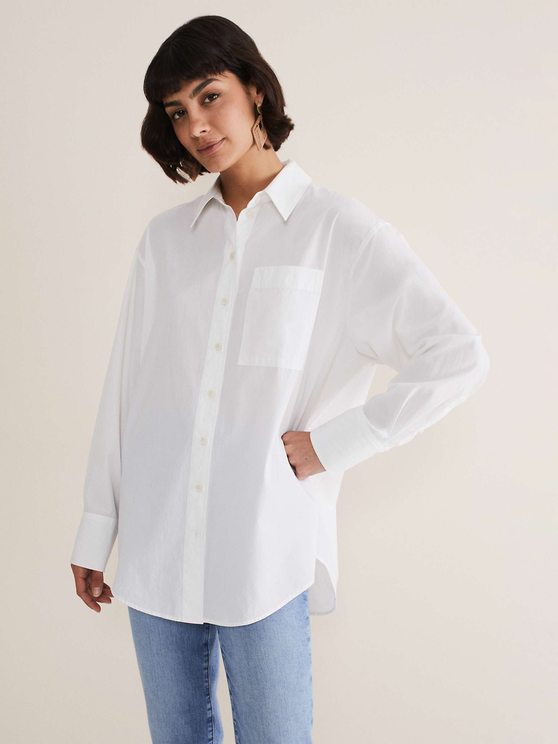 Phase Eight The Boyfriend Shirt, White at John Lewis & Partners