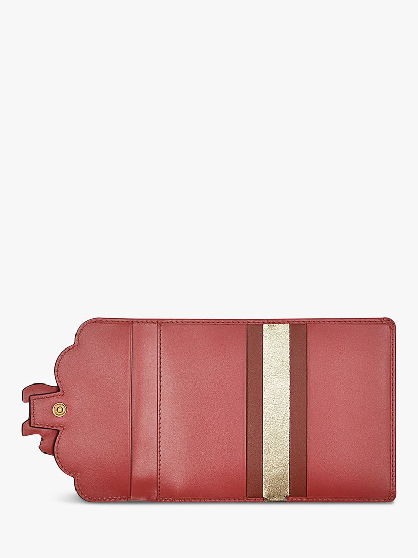 Radley Crest Scallop Small Trifold Purse, Copper Pink at John Lewis ...