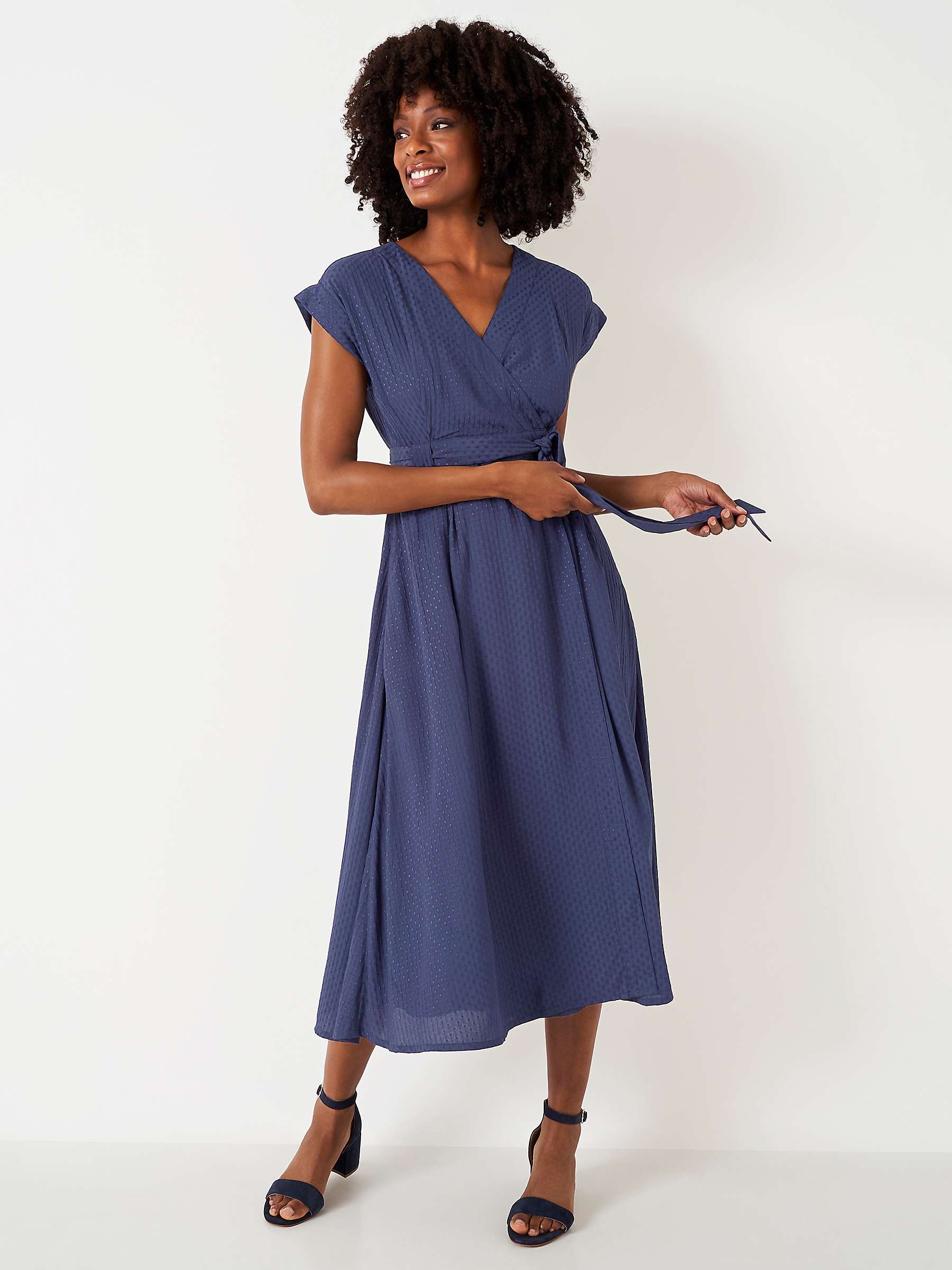 Buy Crew Clothing Gemma Plain Dress, Navy Blue Online at johnlewis.com