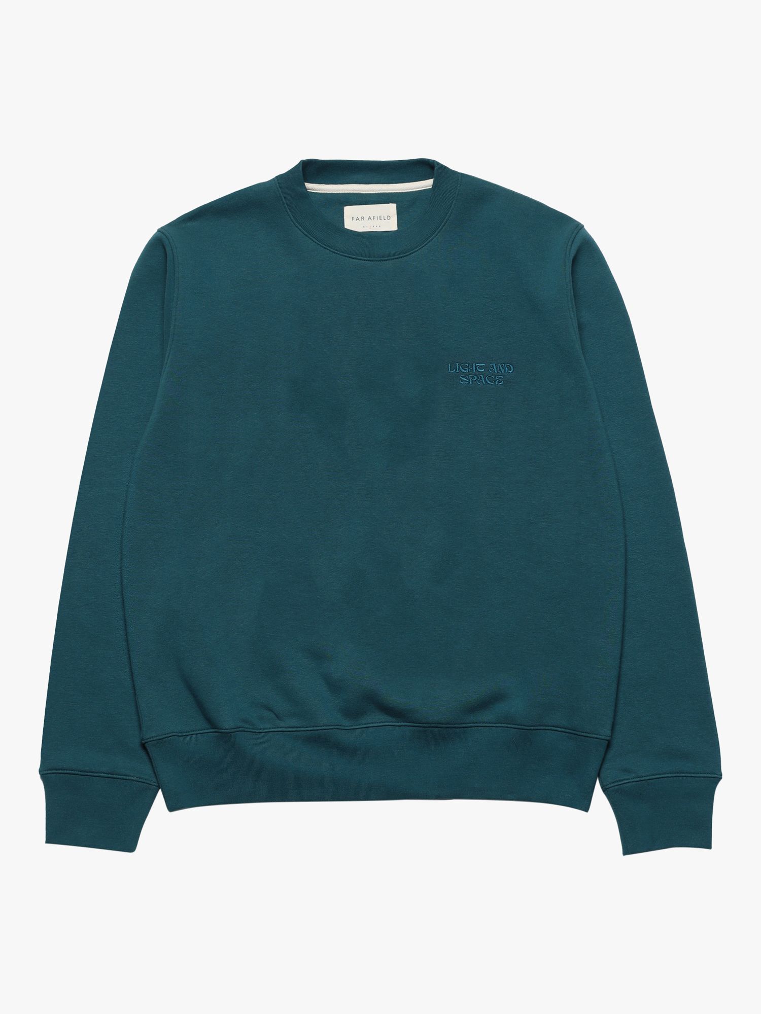 Far Afield Long Sleeve Crew Neck Jumper, Teal