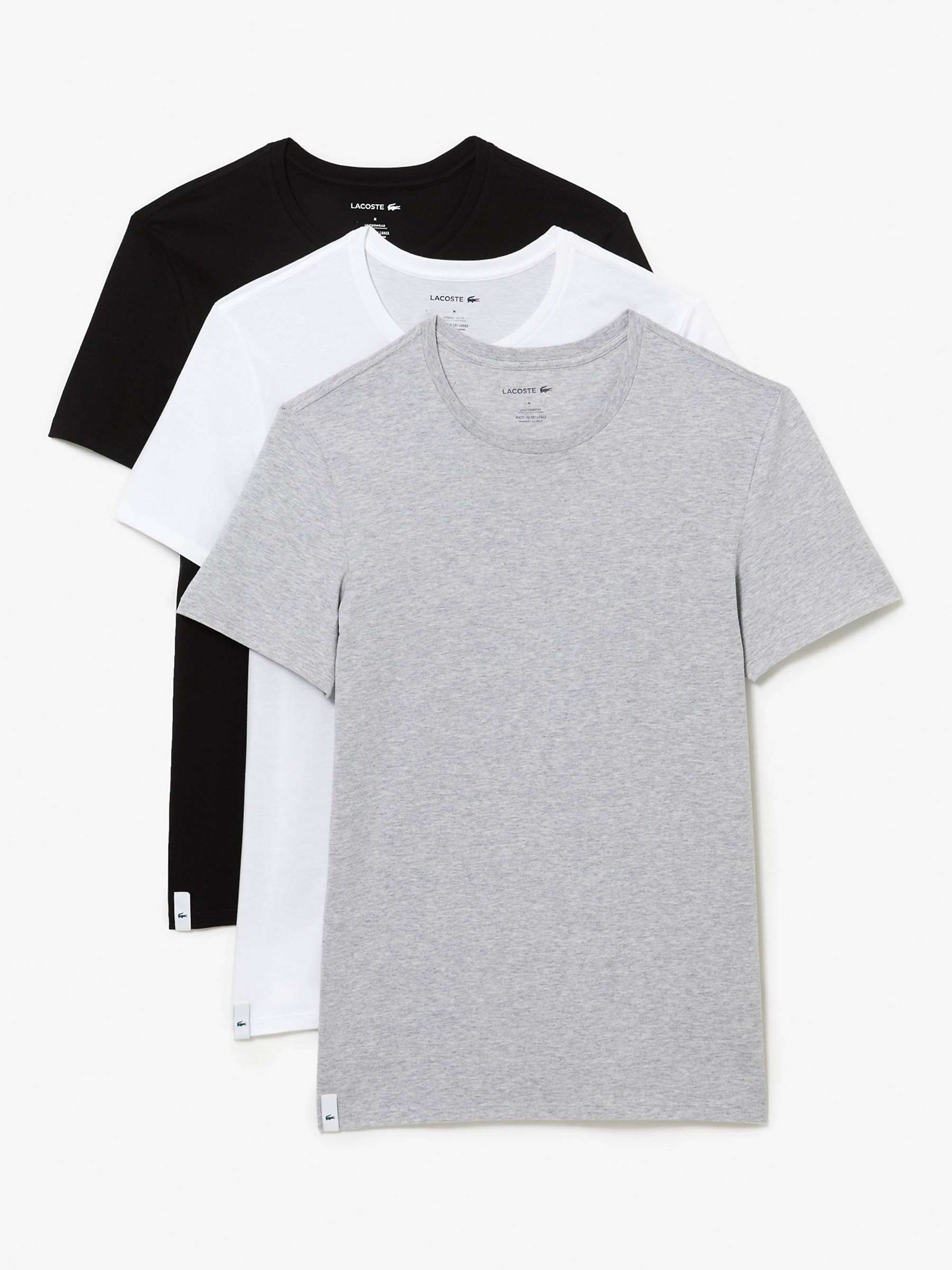 Buy Lacoste Crew Neck Slim T-Shirts, Pack of 3 Online at johnlewis.com
