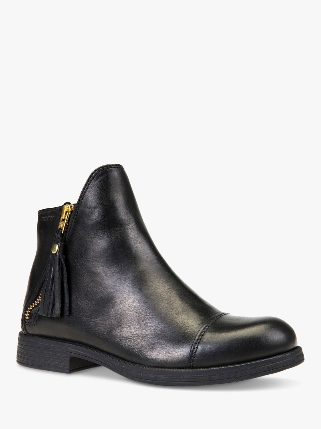 Buy Geox Kids' Agata Leather Boots Online at johnlewis.com