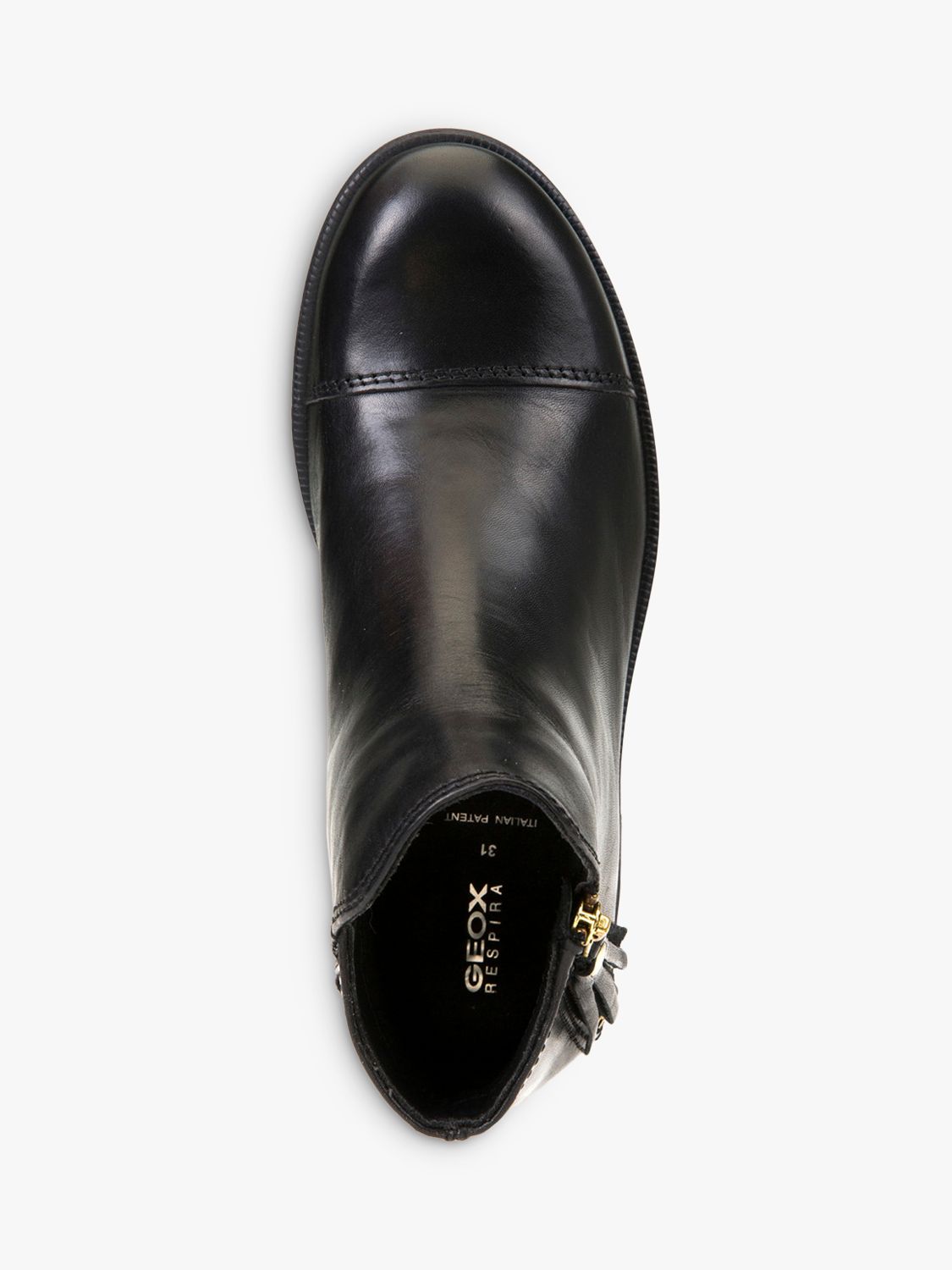 Geox Kids' Agata Leather Boots, Black, EU38