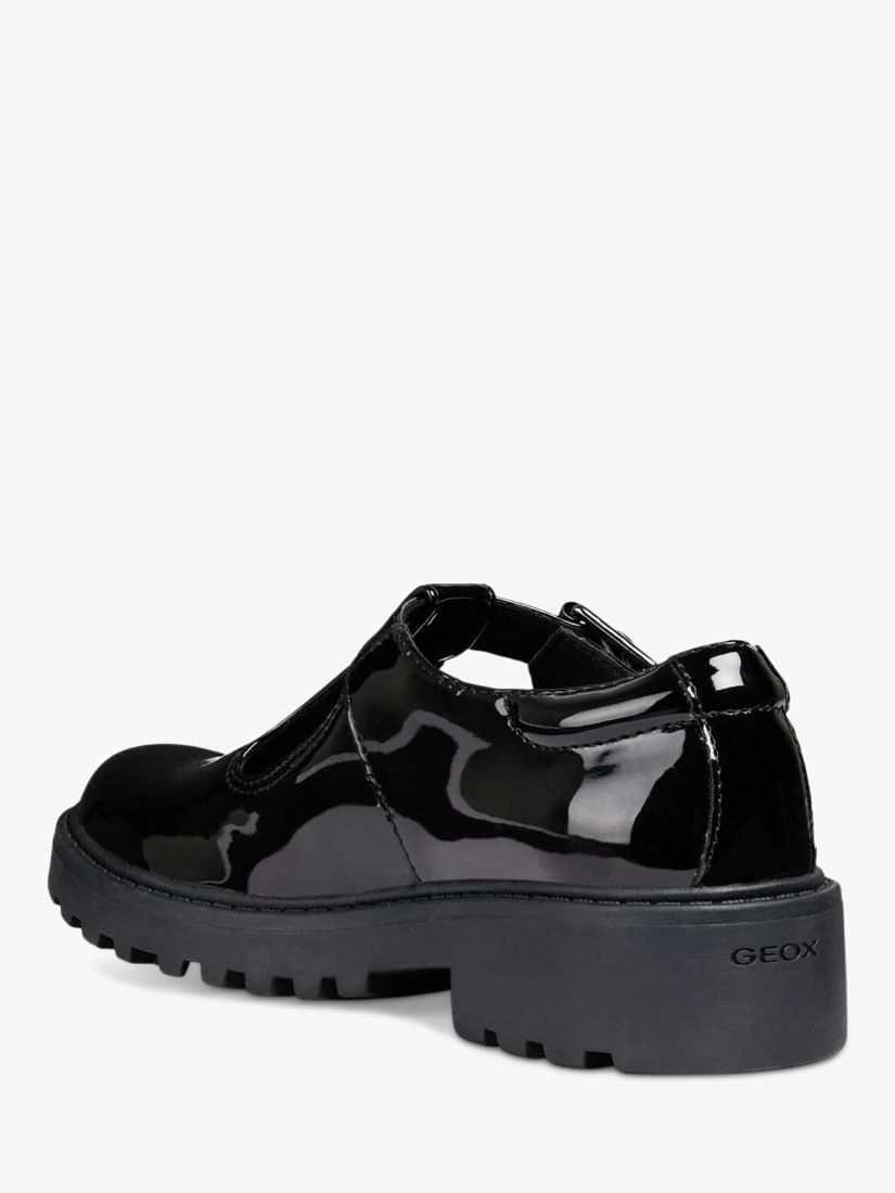 Buy Geox Kids' Casey Patent T-Bar School Shoes, Black Online at johnlewis.com