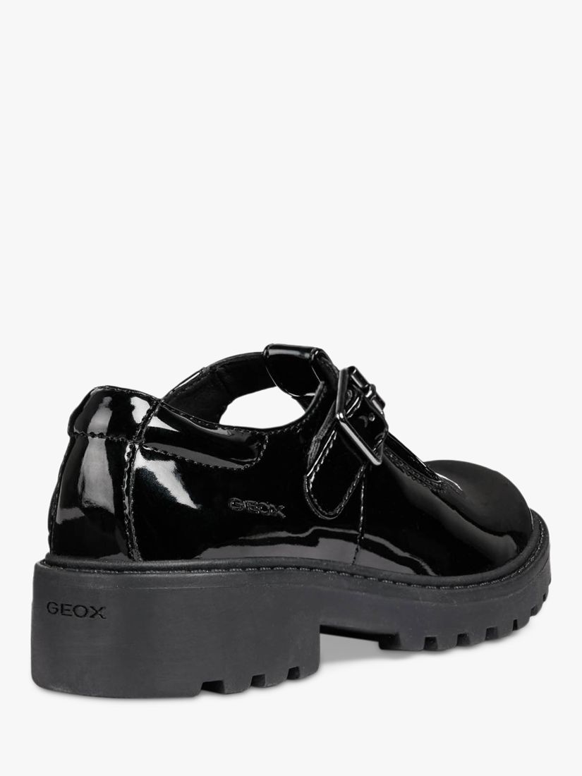 Buy Geox Kids' Casey Patent T-Bar School Shoes, Black Online at johnlewis.com