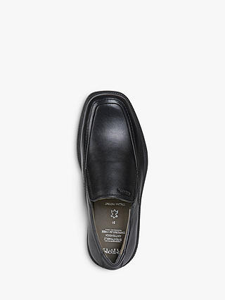 Geox Kids' Federico Leather Slip-on School Shoes, Black