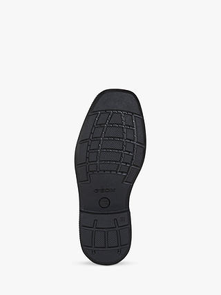 Geox Kids' Federico Leather Slip-on School Shoes, Black