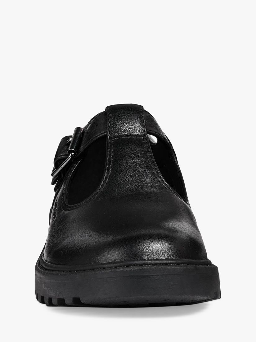 Geox Kids' Casey T-Bar School Shoes, Black, 38