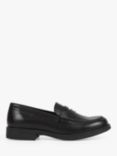 Geox Kids' Agata Slip On Leather Loafers, Black