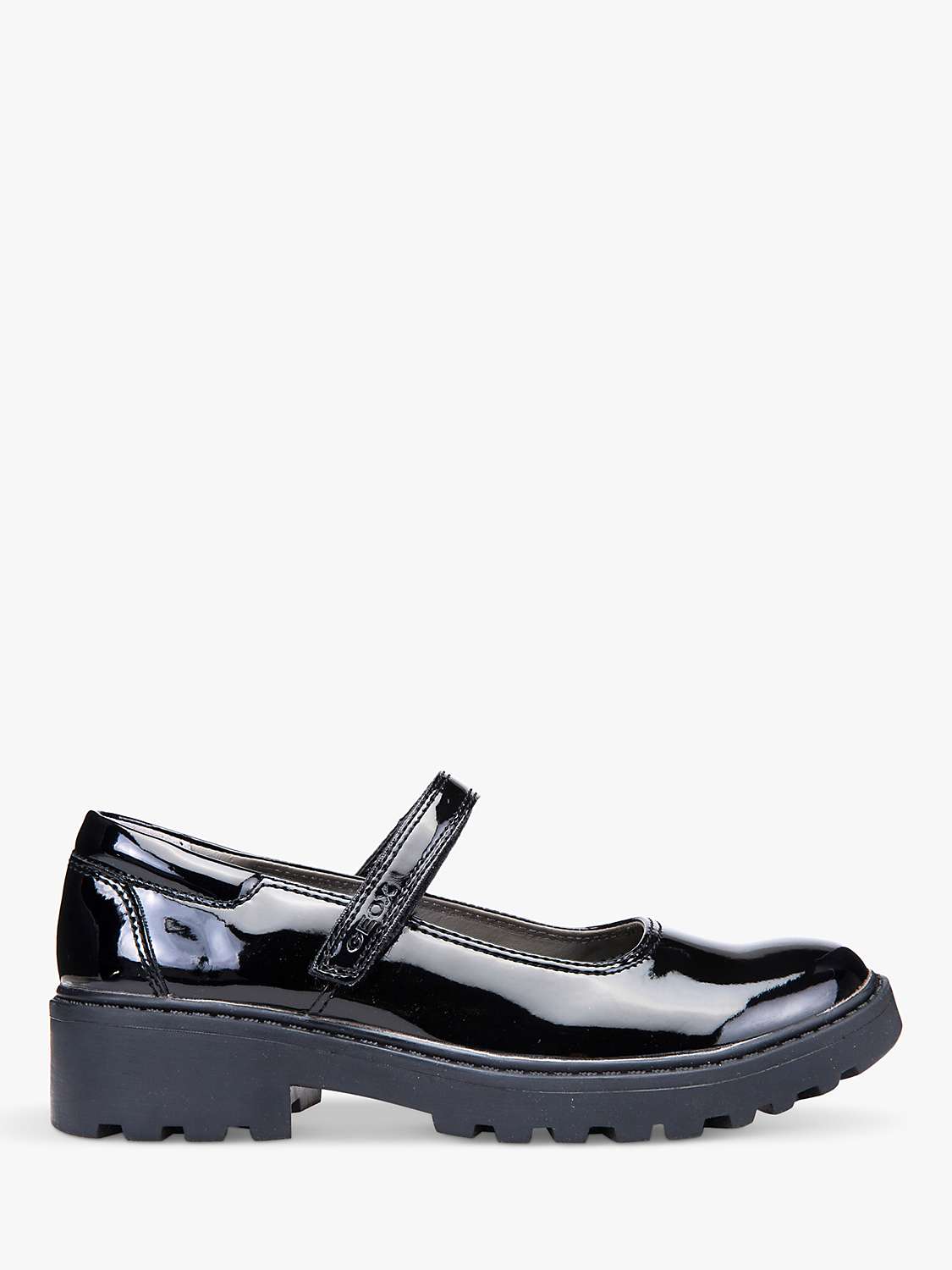 Buy Geox Kids' Casey Faux Leather Mary Jane Patent School Shoes, Black Online at johnlewis.com