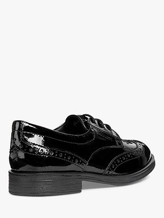 Geox Kids' Agata Lace-Up Brogue School Shoes, Black