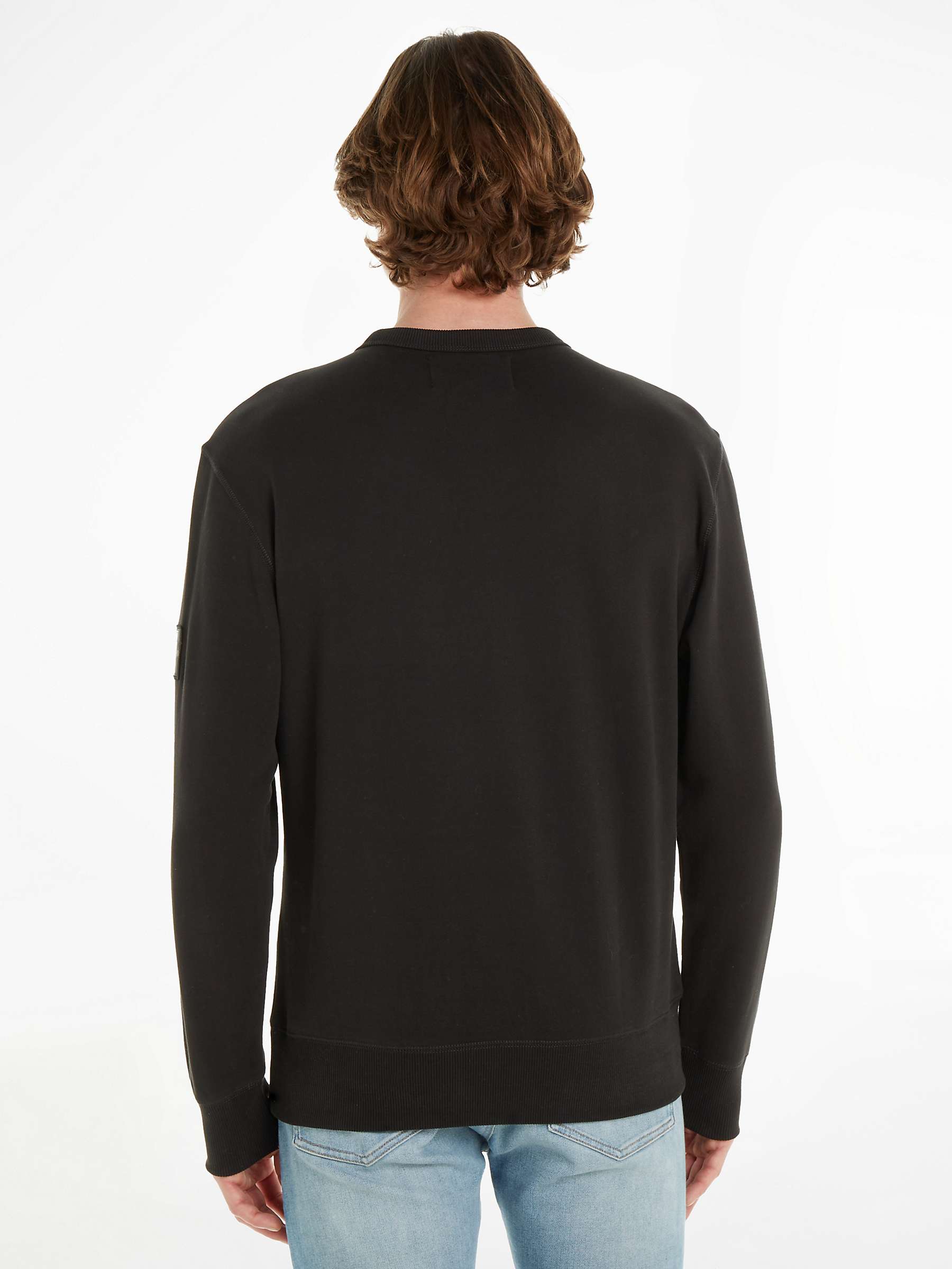 Buy Calvin Klein Monologo Sweatshirt, Black Online at johnlewis.com