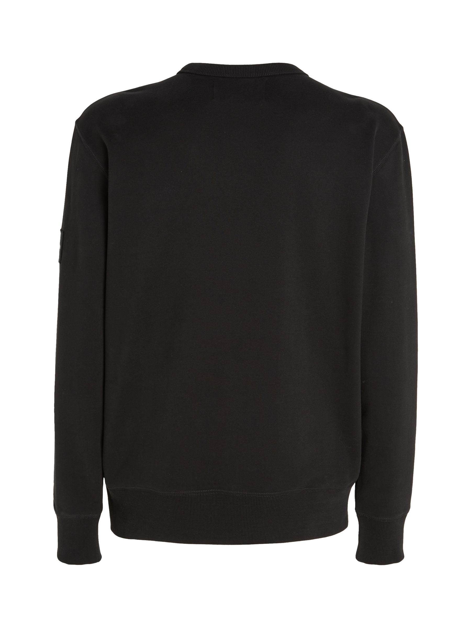 Calvin Klein Monologo Sweatshirt, Black at John Lewis & Partners