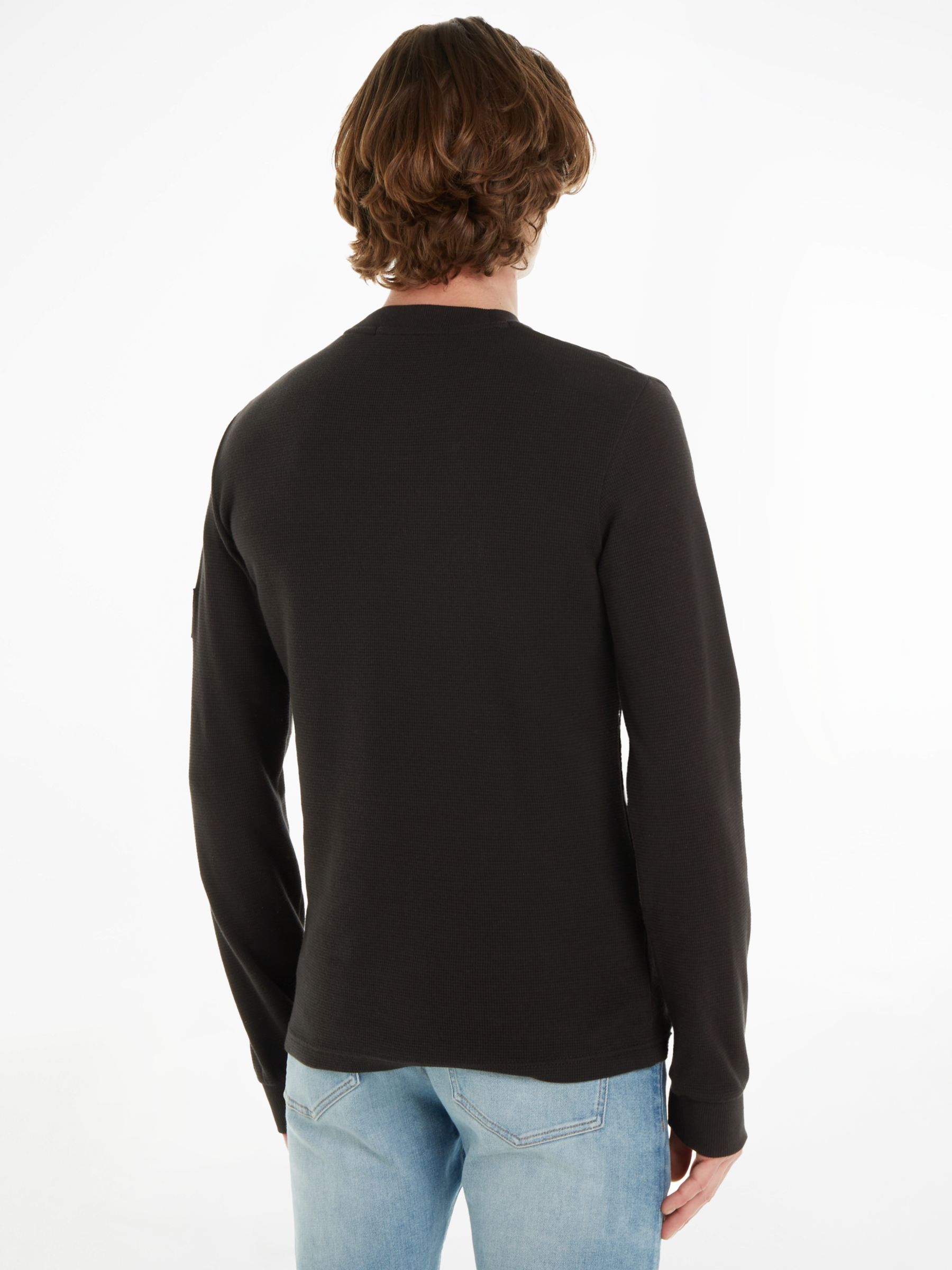 Buy Calvin Klein Monologo Waffle Long Sleeve T-shirt Online at johnlewis.com