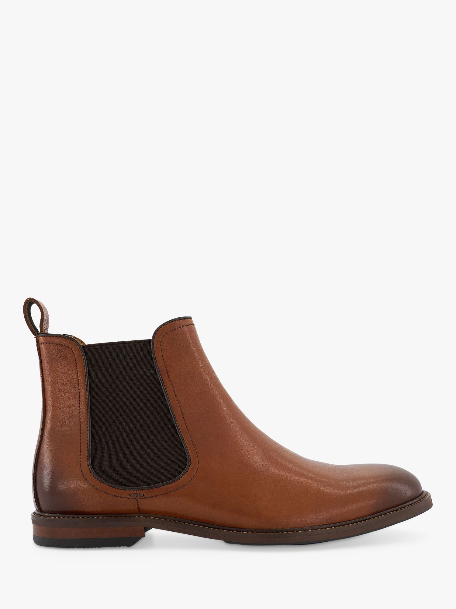 Dune Characteristic Leather Chelsea Boots, Tan at John Lewis & Partners
