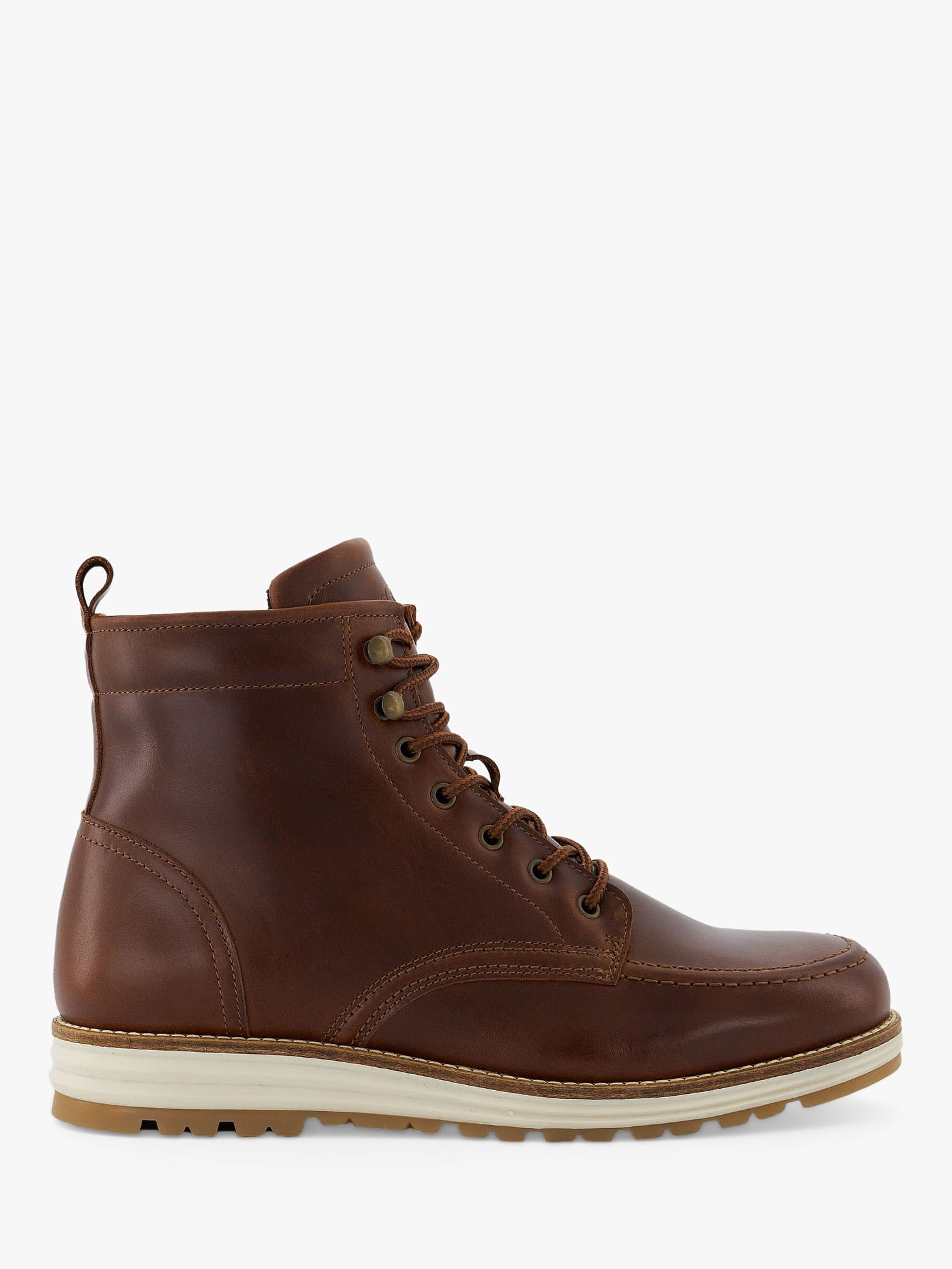 Dune Cranees Leather Lace Up Hiker Boots at John Lewis & Partners