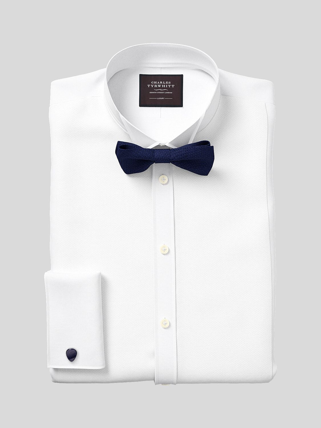 Charles Tyrwhitt Wing Collar Marcella Bib Evening Shirt, White, 15.5 34