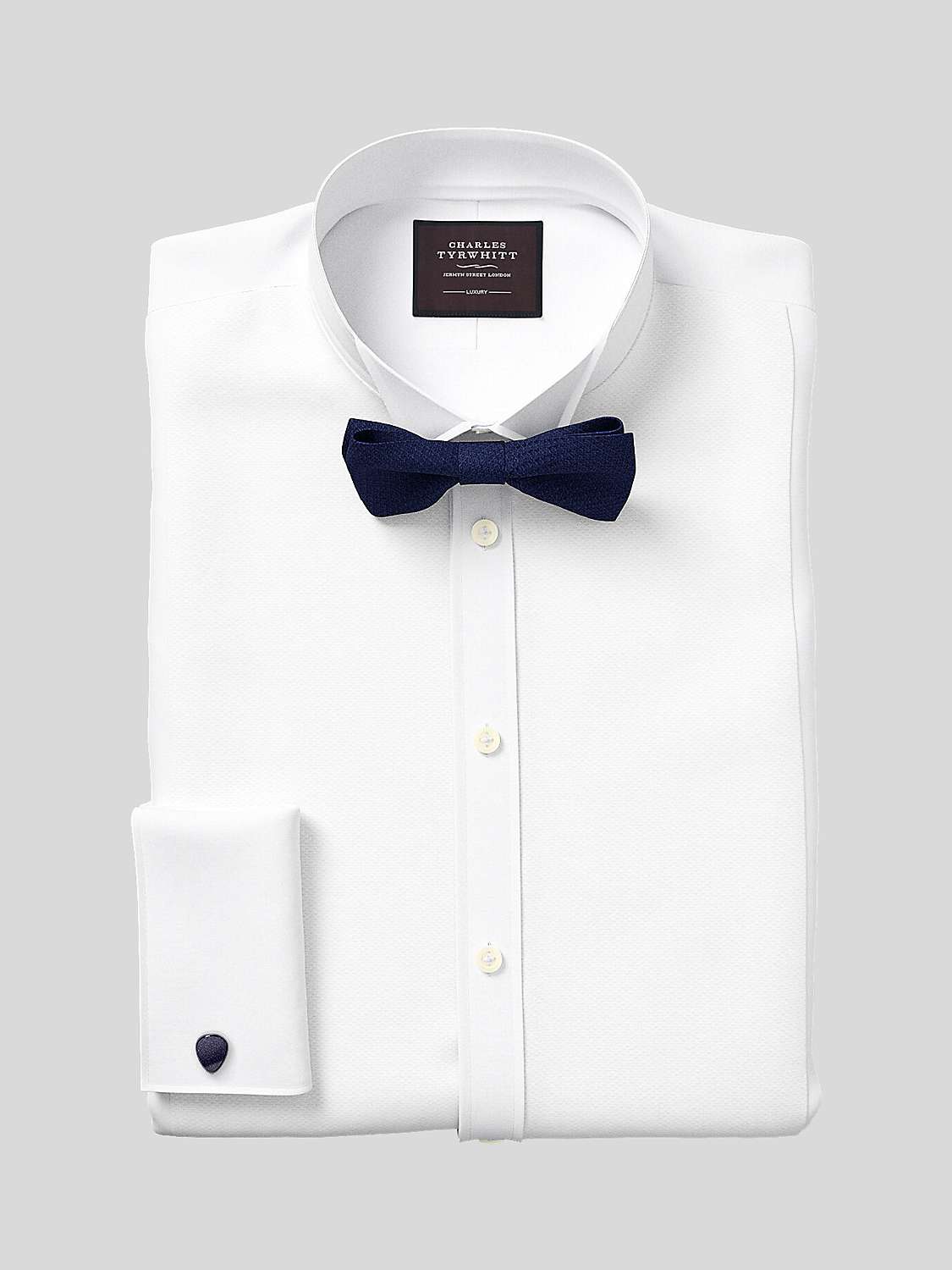 Buy Charles Tyrwhitt Wing Collar Marcella Bib Evening Shirt, White Online at johnlewis.com