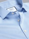Charles Tyrwhitt Cutaway Collar Non-Iron Puppytooth Slim Fit Shirt, Sky