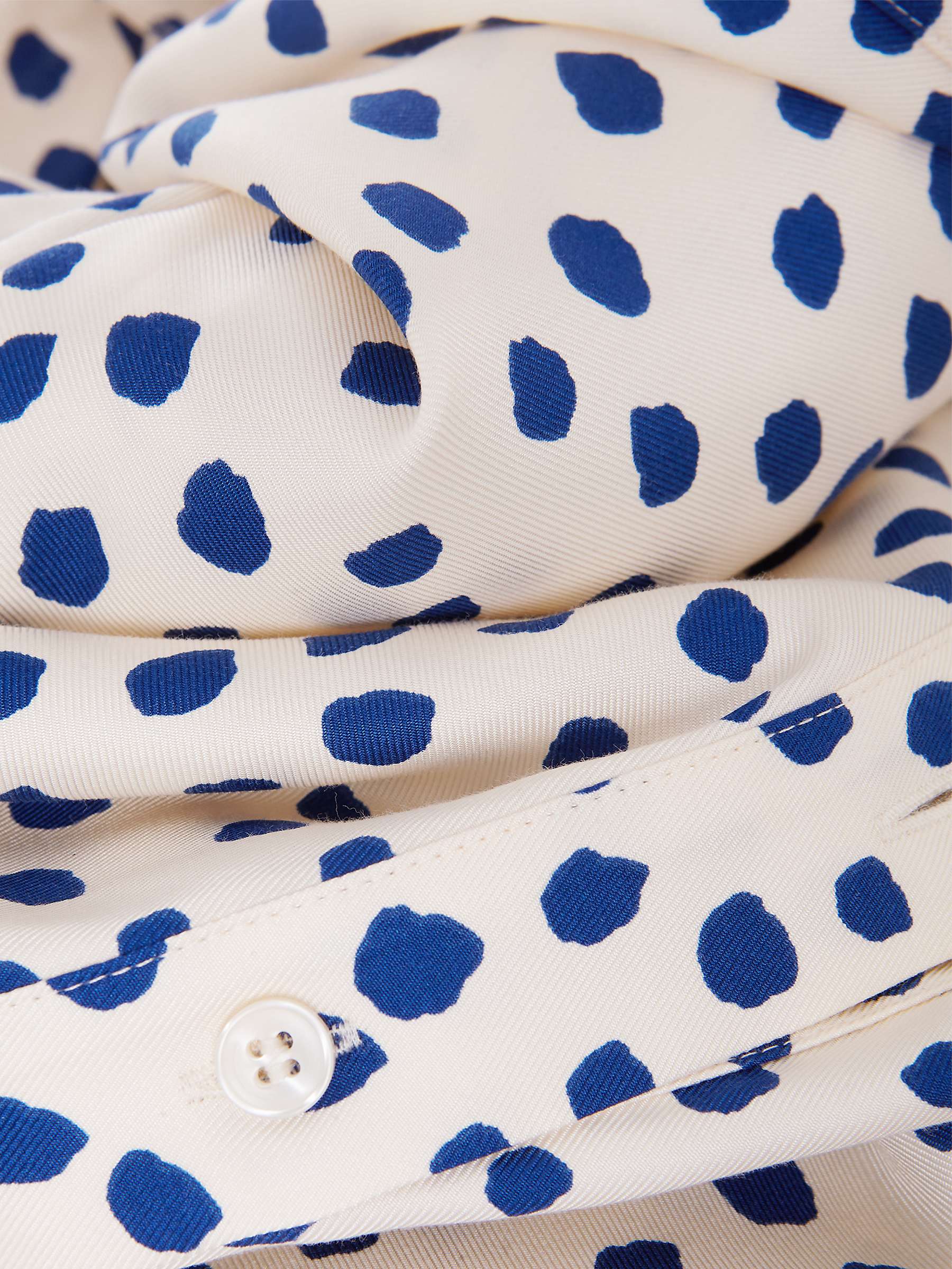 Buy Hobbs Cali Abstract Spot Shirt Dress, Ivory/Deep Blue Online at johnlewis.com