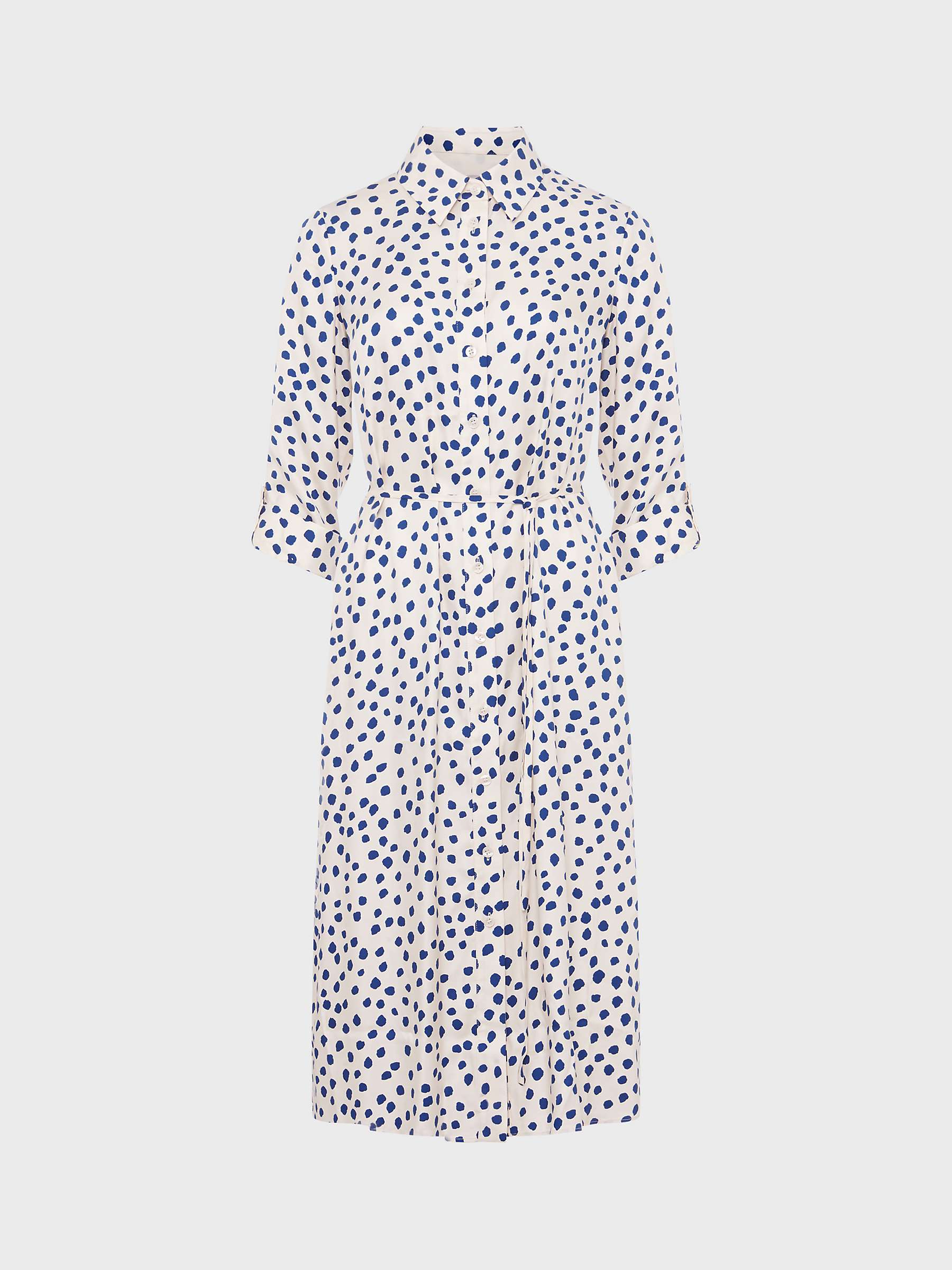 Buy Hobbs Cali Abstract Spot Shirt Dress, Ivory/Deep Blue Online at johnlewis.com