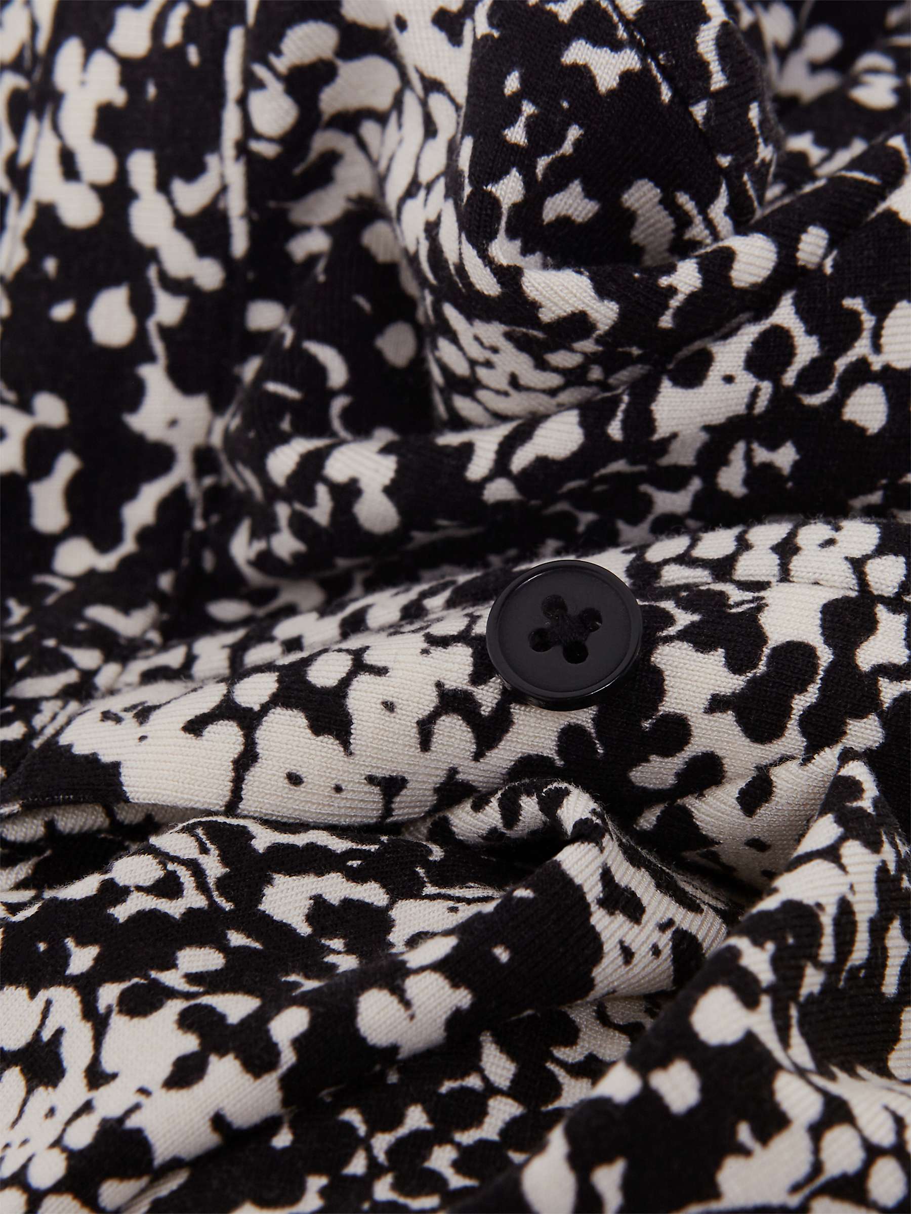 Buy Hobbs Sacha Abstract Print Midi Shirt Dress, Black/Cream Online at johnlewis.com