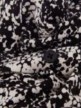 Hobbs Sacha Abstract Print Midi Shirt Dress, Black/Cream