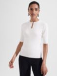 Hobbs Hailey Knitted Top, Ivory